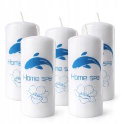  Gyertya Henger Fehér Home Spa Magasság 13 cm Dohányzás 48h Csöpögésmentes Gies (Świeca Home)