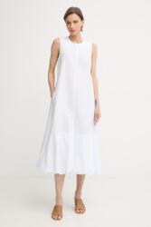 MM by Max Mara nyári ruha lenvászonnal SORRISO - fehér 38