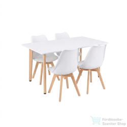 Leziter Silla 120 4+1 étkező garnitúra fehér-fehér LN-102-12070-RE_DA232AW_4 (LN-102-12070-RE_DA232AW_4)