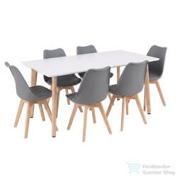 Leziter Silla 150 6+1 étkező garnitúra fehér-szürke LN-102-15090-RE_DA232AG_6 (LN-102-15090-RE_DA232AG_6)