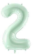 PartyDeco Fólia lufi ''2'', 72cm, zöld