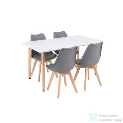 Leziter Silla 120 4+1 étkező garnitúra fehér-szürke LN-102-12070-RE_DA232AG_4 (LN-102-12070-RE_DA232AG_4)