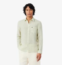 Lacoste Férfi csíkos lenvászon ing Green 41 M/L (CH6985-374)