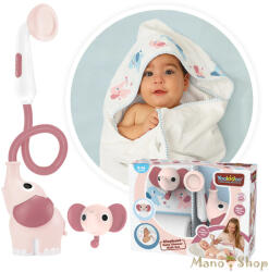 Yookidoo Elephant Baby Shower - Hordozható, Elemes Elefántos Babazuhany Lányos Szett (40228)