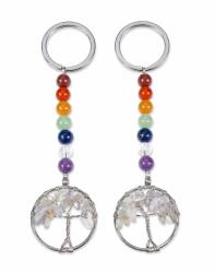 Breloc Labradorit 10 cm Copacul Vietii cu Pietre 7 Chakre Decorativ 1 Buc