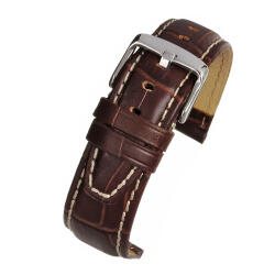  Curea Piele Naturala Textura Super Croc (maro) 18mm
