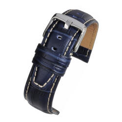 LBS Curea Piele Naturala Textura Super Croc (bleumarin) 22mm
