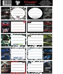 T-Creativ Füzetcímke 25 ív/csomag T-Creativ Sportcars (N13050TSC)