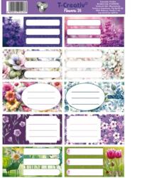 T-Creativ Füzetcímke 25 ív/csomag T-Creativ Flowers (N13050TFL)