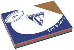 Clairefontaine Karton bőrhatású Clairefontaine Text and Cover A/4 270g sötét vegyes szín 5x20 ív/csomag (2712)