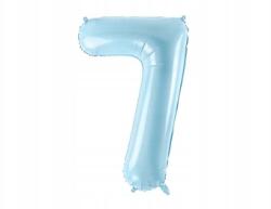 PartyDeco Fólia lufi ''7'', 86cm, világos kék