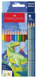 Faber-Castell Creioane colorate 10+3 culori Faber Castell, Dinozauri, FC111213 (FC111213)