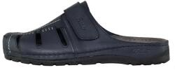 Batz Saboti barbati, negru, casual, ortopedici, medicinali, piele naturala, perforati, cu talpa groasa, Batz KZ-Negru (Marime: 46) (KZ-Negru-46)