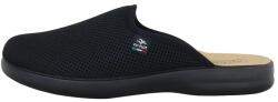 Fly Flot Saboti barbati, negru, de casa, ortopedici, medicinali, textil, cu talpa joasa, Fly Flot P7-118-FB-Negru (Marime: 44) (P7-118-FB-Negru-44)