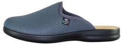Fly Flot Saboti barbati, gri inchis, de casa, ortopedici, medicinali, textil, cu talpa joasa, Fly Flot P7-118-FB-Gri-Inchis (Marime: 43) (P7-118-FB-Gri-Inchis-43)