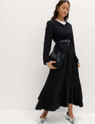 Marks & Spencer Плисирана асиметрична миди пола Marks & Spencer черна Marks & Spencer | Cheren | ЖЕНИ | 16 REG