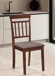 Malaezia Scaun de living si bucatarie din lemn masiv Hudson, tapiterie stofa, 100 kg, 94x50x42 cm, nuc maro