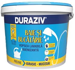 Duraziv Vopsea Lavabila Alba De Interior, Duraziv Baie Si Bucatarie, 5l (550650)