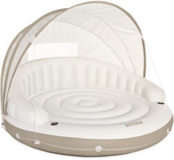 Intex Insulă plutitoare, Intex Canopy, 199 x 150 cm, gonflabilă, cu copertină detașabilă, pentru 2 persoane, cu suporturi pentru pahare, cu frânghie perimetrală de prindere, capacitate 200 kg (58292) (58292