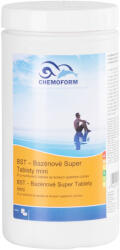 Chemoform AG Tabletă dezinfectantă multifuncțională pentru piscină, Chemoform 8601 BST Mini (20 g), alb, 1 kg, multifuncțională, cu dizolvare lentă, clor, algicid, efect floculant