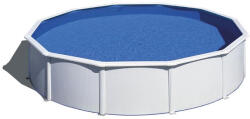 GRE set piscină cu perete din oțel, cu pompă de filtrare și scară, D460 x 120 cm (KT460ECO) Piscina