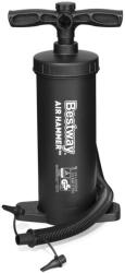Bestway Pompă manuală, BESTWAY, negru, 2, 8 l/ciclu, 37 cm, cu piston, funcție de umflare și dezumflare, 3 duze interschimbabile, cu furtun flexibil (62086)