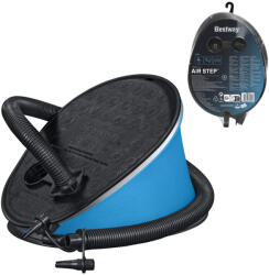Bestway Pompa de picior, BESTWAY, negru/albastru, 1, 6 l/ciclu, 28 x 22 cm, 3 duze interschimbabile, funcție de umflare și dezumflare, cu furtun flexibil (62005)