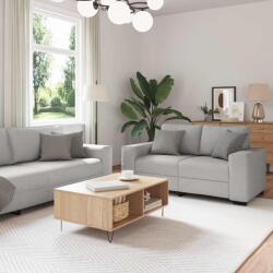 vidaXL Set de canapele cu perne, 3 piese, gri nor, textil GartenMobel Dekor (3324657) Canapea