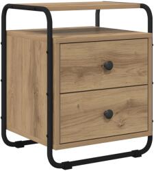 vidaXL Dulap de noapte Stejar Artizanal Lemn prelucrat GartenMobel Dekor (8007633)