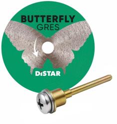 Distar Disc diamantat Butterfly ultra-subtire pt. mini-polizoare, pt. portelan, 45x0, 6x5, 8 (mm) cu ax prindere 3.2-3.0F, Premium - DiStar-11133053027 (DiStar-11133053027) - zoomzi Disc de taiere