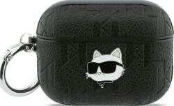 Karl Lagerfeld Калъф Karl Lagerfeld Monogram Choupette Head за AirPods Pro 3 черен