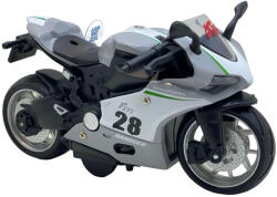 JPT1 Macheta Metalica Motocicleta Speeder Sport, Scara 1: 8, cu Efecte Luminoase si Sonore Gri (JPT)