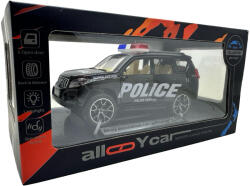 PRCK Macheta Masina politie Toyota Land Cruiser Prado metalica cu sunete si lumini- model negru 1: 28 (JPT)