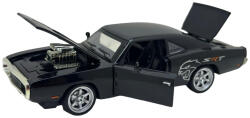  Macheta metal Dodge charger SRT replica negru scara 1: 32, sunete, lumini, resort, deschide usile