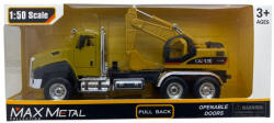  Macheta camion excavator cu cupa sunete si lumini 1/50