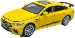  Macheta Mercedes GT63 AMG V8 1: 32 galben, sunet, lumini, deschide usi si capote