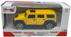  Macheta metal Hummer galben cu sunet si lumini 1: 28