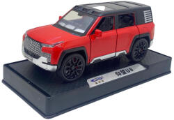 Magazine Models Macheta replica metal Jeep BYD Leopard U8 rosu cu sunete si lumini 1/32 (JPT)