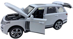  Macheta metal replica Range Rover alb cu lumini si sunet