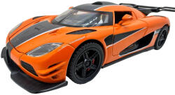  Macheta metal Koenigsegg Agera RS portocalie cu sunet, lumini si resort