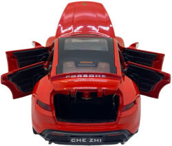  Macheta replica Porsche Taycan rosu 1: 32 sunete, lumini, deschide tot