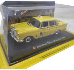 Magazine Models Macheta auto metal Mercedes 200 Bruxelles Taxi 1962 galben scara 1/43 (JPT)
