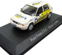  Macheta masina metal 1997 Ford Fiesta CLX *Drivers*, white/yellow scara 1/43