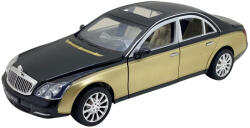JPT Macheta metal Mercedes Maybach replica deschide usi, capota, portbagaj negru-auriu (JPT)