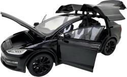 Jie Gao Macheta metal Tesla X replica neagra scara 1: 22 cu sunet si lumini deschide usile si capotele (JPT)