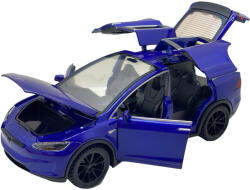 Hongyu Model Macheta Metalică Tesla Model X cu Uși Deschise cu suntet si lumina, Scara 1: 28 (JPT)