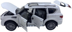 JPT1 Macheta metal Nissan Patrol alb sunet lumini resort 1: 32 (JPT)