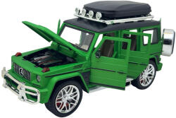  Macheta Mercedes G Class 1/24 replica metal cu sunete, lumini si fum verde