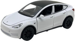  Macheta Tesla Model Y alba deschide 4 usi, portbagaj si capota, lumini si sunete