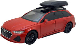 Newao Macheta metal replica Audi RS6 rosu deschide usole capota si portbagaj, sunet si lumini (JPT)